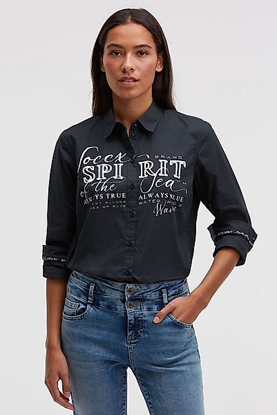 SOCCX Langarmbluse mit Kellerfalte im Rücken günstig online kaufen