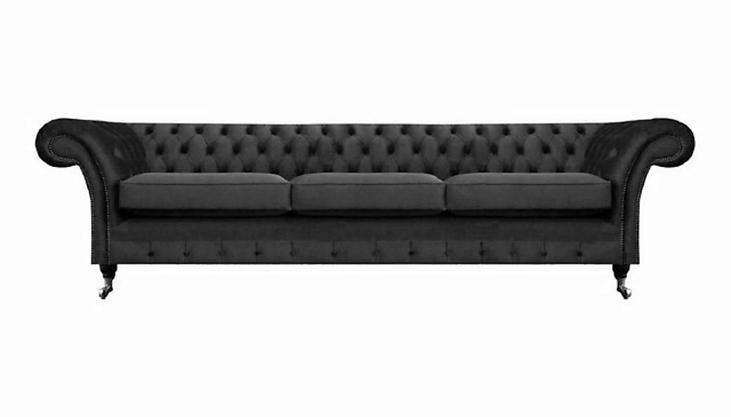 JVmoebel 3-Sitzer Schwarz Möbel Wohnzimmer Sofa Dreisitze Couch Chesterfiel günstig online kaufen