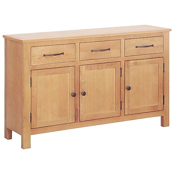vidaXL Sideboard Braun 112 x 33,5 x 70 cm Massivholz Eiche 247598 günstig online kaufen