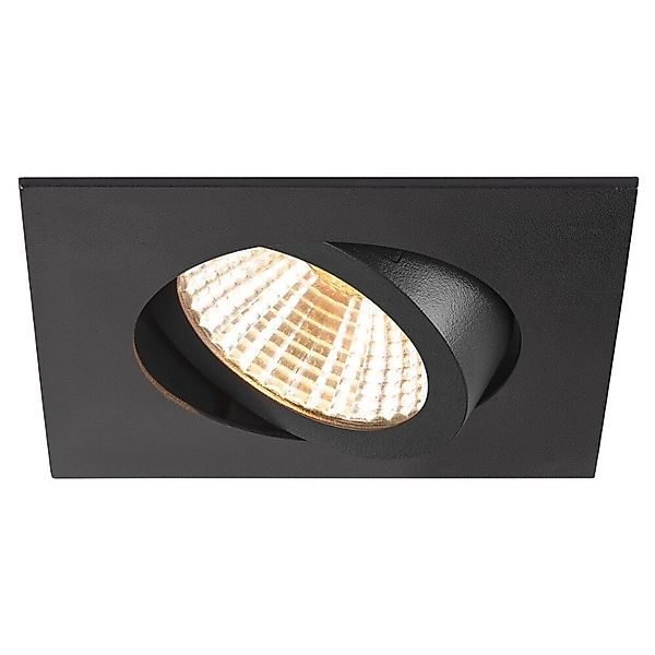 LED Deckeneinbauleuchte New Tria in Schwarz 8,6W 540lm 38° 82mm eckig günstig online kaufen