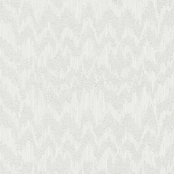 Bricoflor Batik Tapete in Hellgrau Boho Vliestapete mit Zickzack Muster Im günstig online kaufen