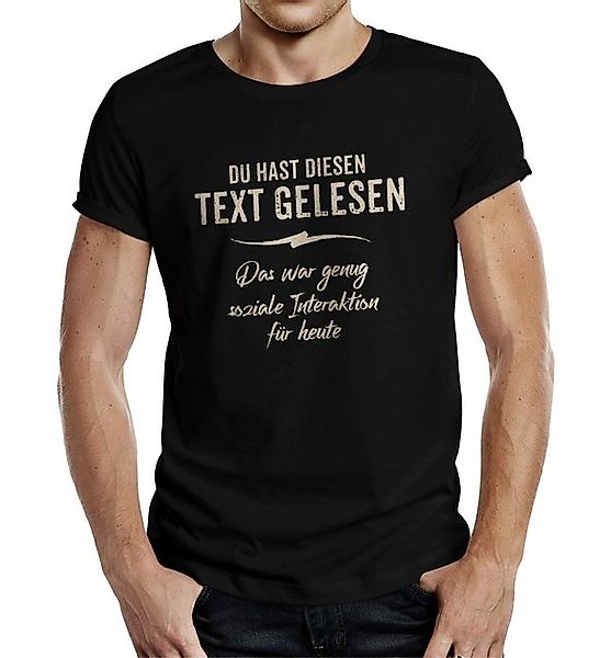 RAHMENLOS® T-Shirt Statement - Du hast diesen Text gelesen günstig online kaufen