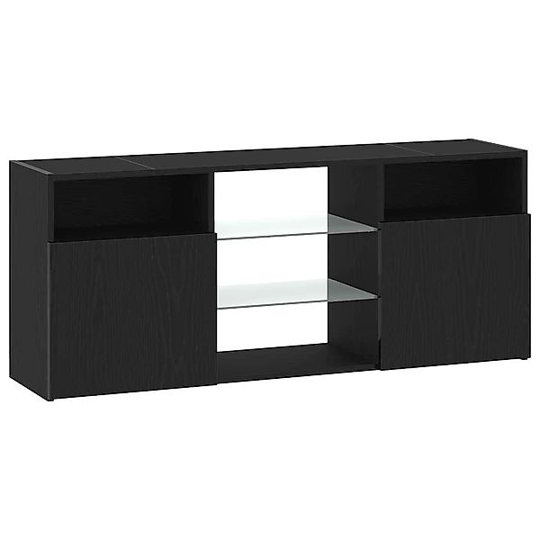 vidaXL TV-Schrank TV-Schrank mit LED-Leuchten Schwarz günstig online kaufen