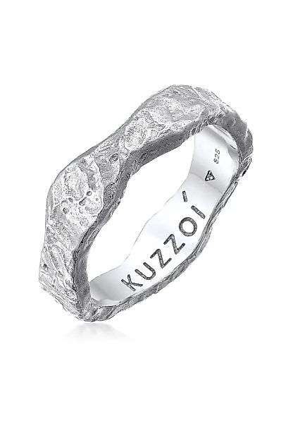 Kuzzoi Silberring "Herren Bandring Organic Struktur 925 Silber" günstig online kaufen