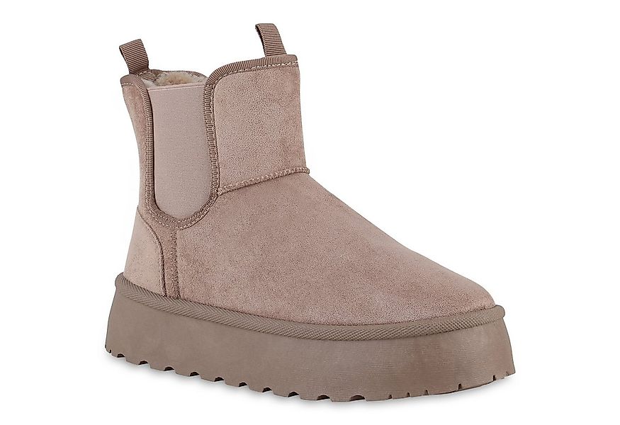 VAN HILL 840621 Plateaustiefelette Damen Warm Gefütterte Plateau Boots Stie günstig online kaufen