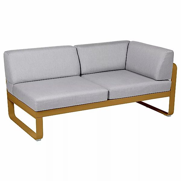 Bellevie Lounge Eck-Modul D2 Lebkuchen 79 Flanellgrau 2-Sitzer rechts günstig online kaufen