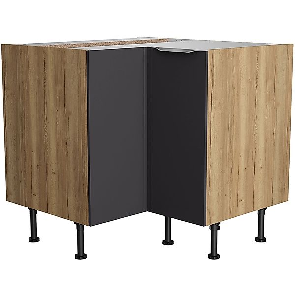 Optifit Küchen-Eck-Unterschrank Linus984 90/90cmx87cmx58,4cm Anthra.-WildEi günstig online kaufen