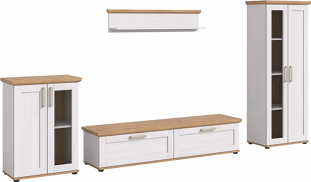 Home affaire Wohnwand "Cosenza", (Set, 4 St.), Cosenza, Breite: 336 cm,2xVi günstig online kaufen