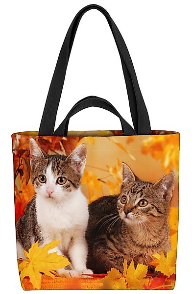 VOID Henkeltasche (1-tlg), Katzen Herbst Katze günstig online kaufen