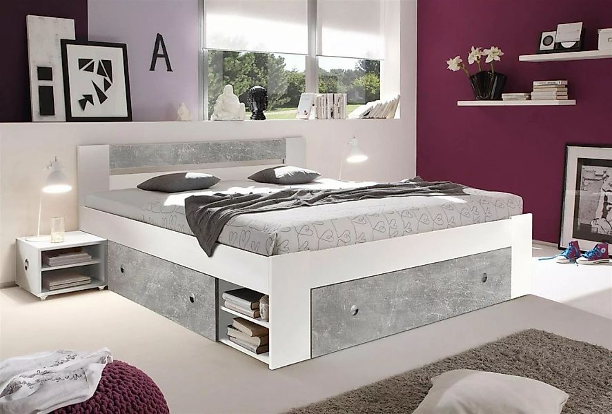 möbelando Stauraumbett Robina, Moderne Doppelbett Bettanlage 180 x 200 cm m günstig online kaufen