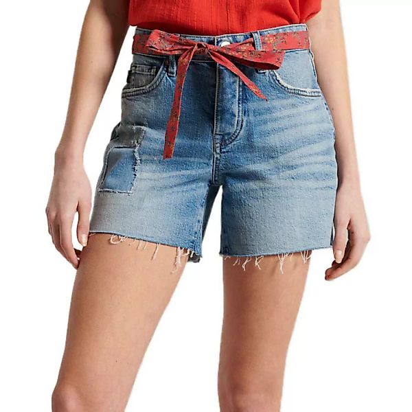 Superdry Vintage Mid Rise Slim Jeans-shorts 30 Mid Wash Rip And Repair günstig online kaufen