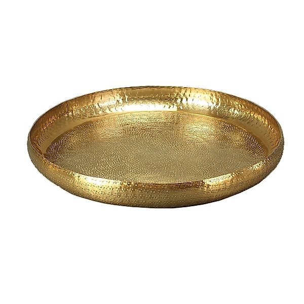 Rundes Tablett Gold Ø 44 cm – Dekotablett für Couchtisch & Esstisch günstig online kaufen