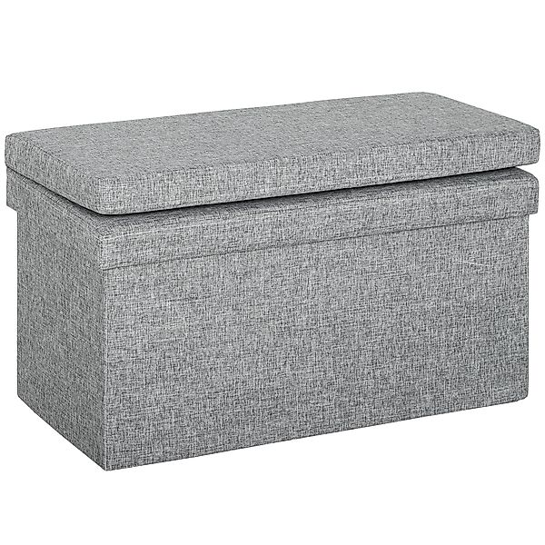 HOMCOM Aufbewahrungsbank, klappbar mit Rückenlehne, Hocker/Fußhocker mit 77 günstig online kaufen