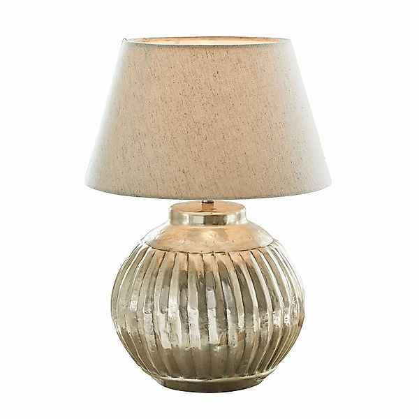 Mirabeau Tischleuchte Tischlampe Lillemor antiksilber/creme günstig online kaufen