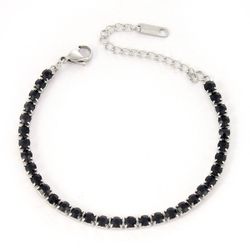 KARMA Tennisarmband Gold Silber Schwarz Metall günstig online kaufen