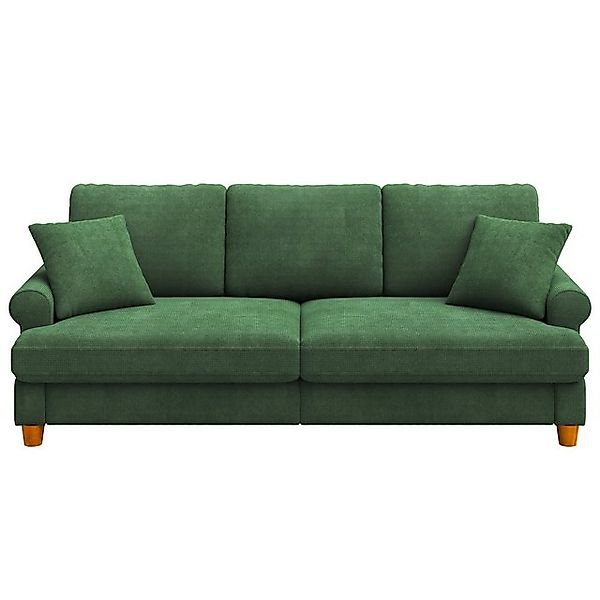 ToteBox Big-Sofa Dreisitzer Chenille Sofa 220cm Federkern + Massivholz+Atmu günstig online kaufen