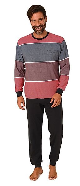 Normann Pyjama Normann Herren Schlafanzug lang mit Bündchen - auch in Überg günstig online kaufen