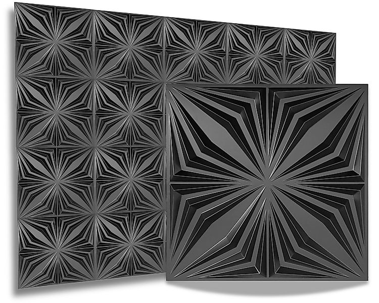 IKHEMalarka 3D Wandpaneel 3D Paneele PVC Kunststoffpaneele, BxL: 50,00x50,0 günstig online kaufen