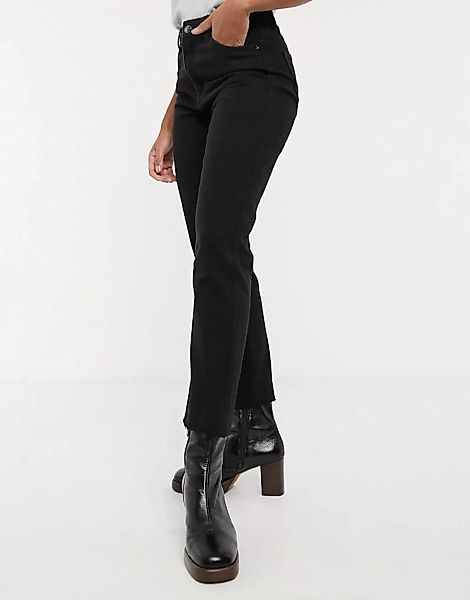 Only – Emily – Jeans mit geradem Bein in Schwarz günstig online kaufen