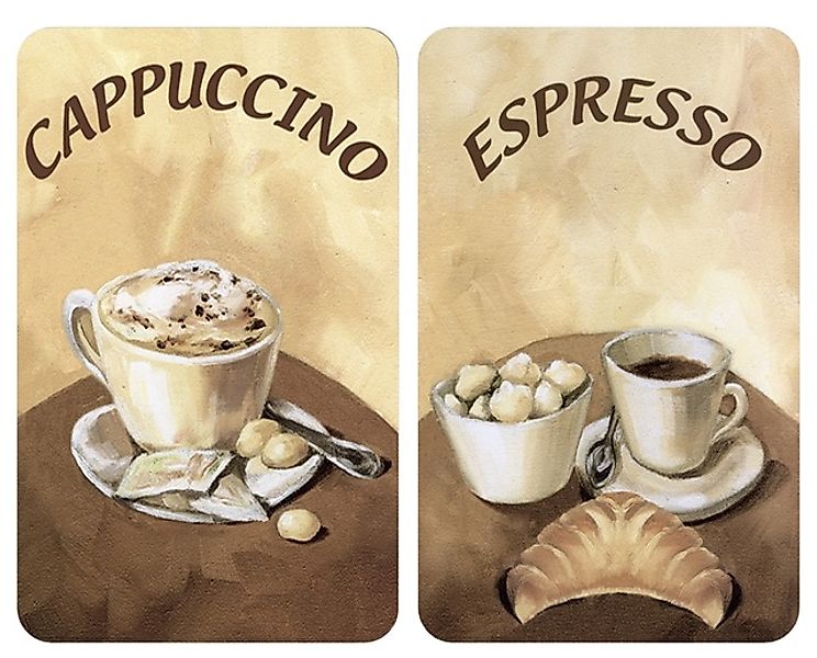 WENKO Herd-Abdeckplatte »Universal Modell Kaffee«, (Set, 2 tlg.), Herdabdec günstig online kaufen