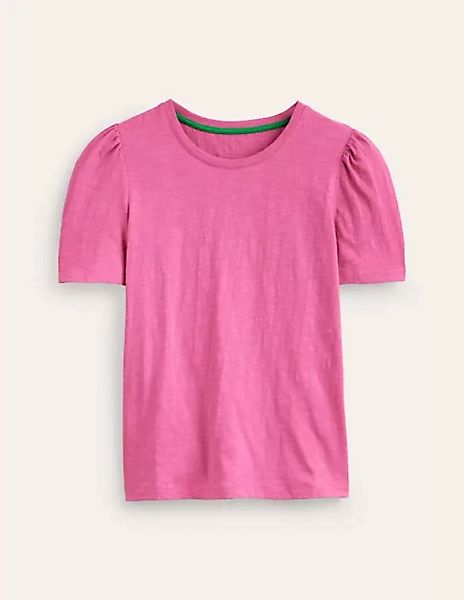 T-Shirt mit Puffärmeln aus Baumwolle Damen Boden, Sangria Sunset Pink günstig online kaufen