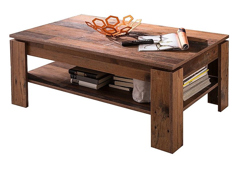 trendteam Couchtisch Indy (Wohnzimmertisch Indy in Used Wood, 110 x 65 cm), günstig online kaufen
