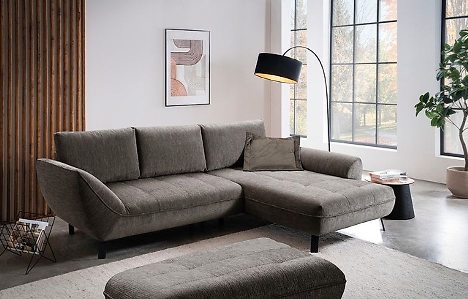 exxpo - sofa fashion Ecksofa »Bellini, Materialmix oder komplett Struktur, günstig online kaufen