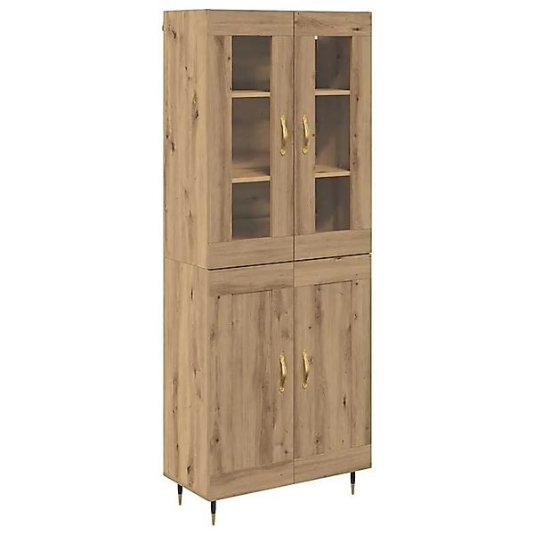 vidaXL Highboard 2-Tlg Artisan-Eiche 69,5 x 34 x 180 cm Holzwerkstoff 34159 günstig online kaufen