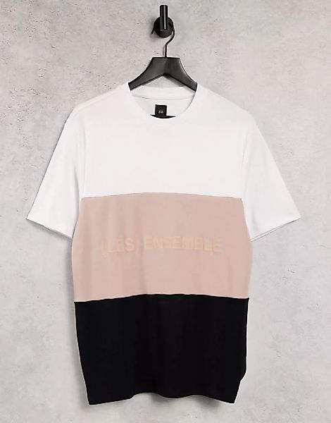 River Island – T-Shirt in Weiß mit „Les Ensembles”-Print günstig online kaufen
