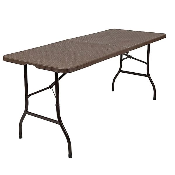 Floordirekt Gartentisch Miyako Klapptisch mit Tragegriff Wetterfest Braun 1 günstig online kaufen