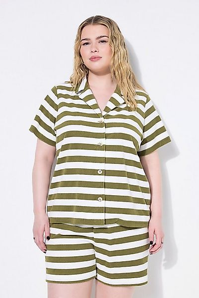 Studio Untold Pyjama Schlafanzug kurzer Zweiteiler Frottee Ringel günstig online kaufen