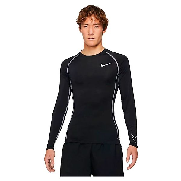 Nike Pro Dri Fit Langarm-t-shirt 2XL Black / White / White günstig online kaufen