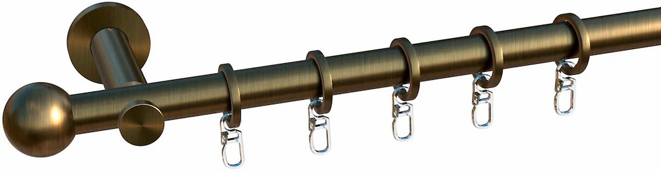 indeko Gardinenstange "Formentor" Ø 16 mm 1 läufig-läufig Fixmaß Komplett-S günstig online kaufen