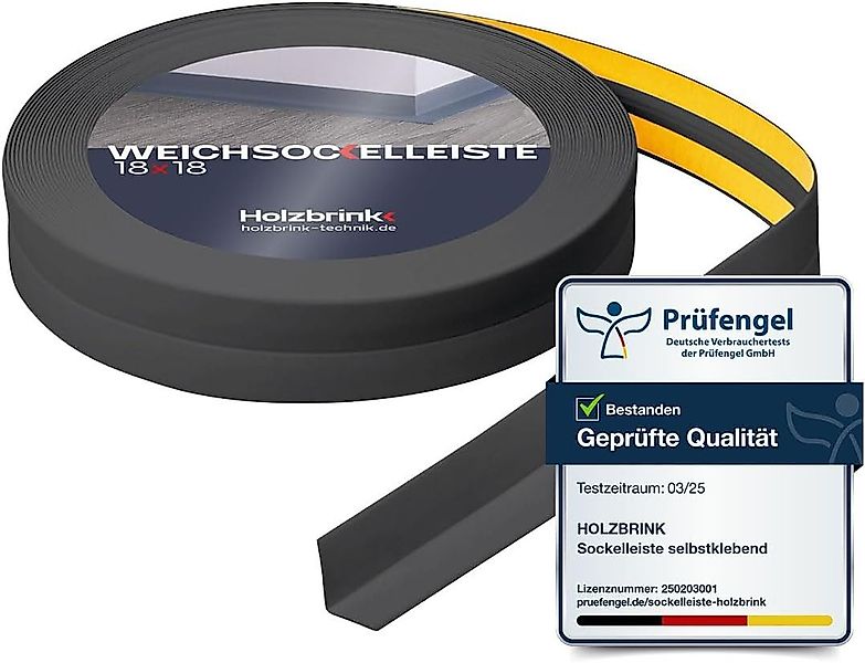 HOLZBRINK Sockelleiste HOLZBRINK selbstklebend PVC 18x18mm, 1 m, L: 100 cm, günstig online kaufen