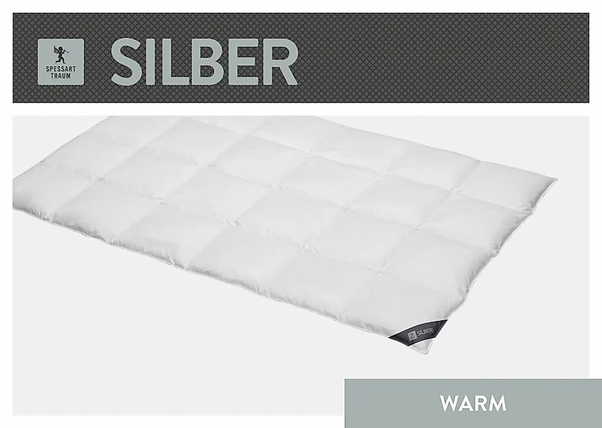 SPESSARTTRAUM Daunenbettdecke "Silber" warm Füllung 100Daunen 1 Stk. tlg. h günstig online kaufen