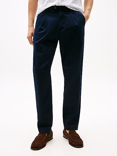 Tommy Hilfiger Chinohose HARLEM CHINO SATIN Relaxed fit, Bundfalten günstig online kaufen