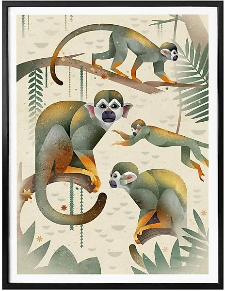 Wall-Art Poster "Squirrel Monkeys", Tiere, (1 St.) günstig online kaufen