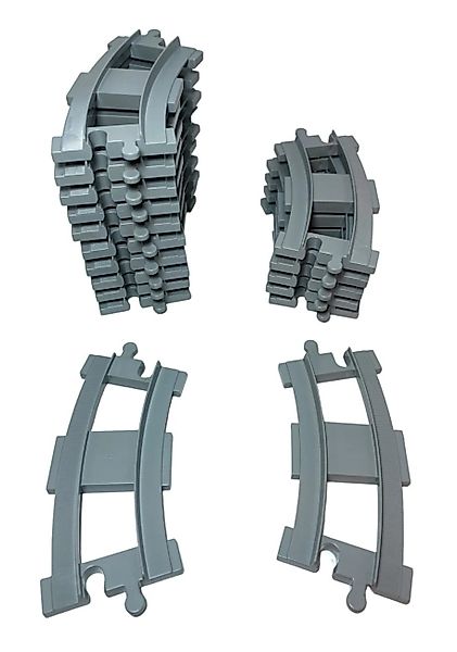 LEGO® 4x Duplo Eisenbahnschienen (hellgrau) Spielbausteine günstig online kaufen