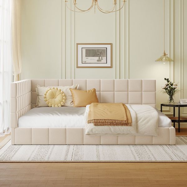 Flieks Polsterbett, Samt Daybett Tagesbett Schlafsofa günstig online kaufen