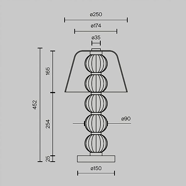 LED-Tischleuchte AMULET, Höhe 45 cm, goldfarben, Metall/Glas günstig online kaufen