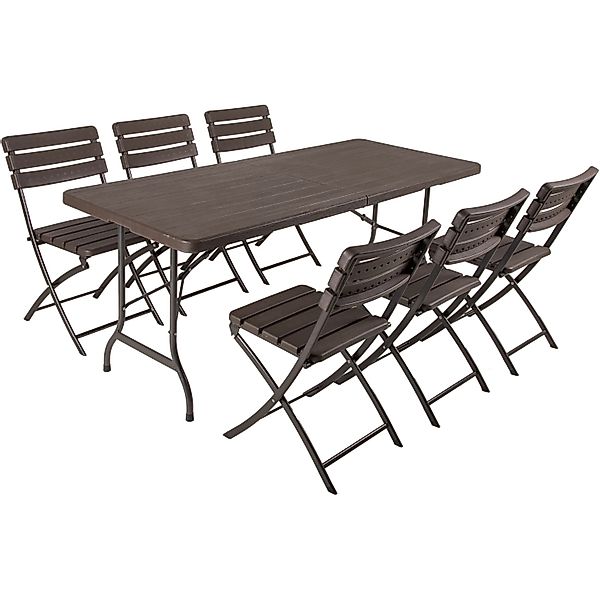 Garden Pleasure Gartenmöbel-Set Tabora 7-teilig Teak Holz günstig online kaufen