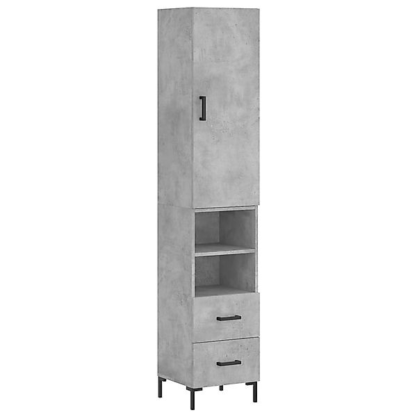 vidaXL Highboard Highboard Betongrau 34,5x34x180 cm günstig online kaufen