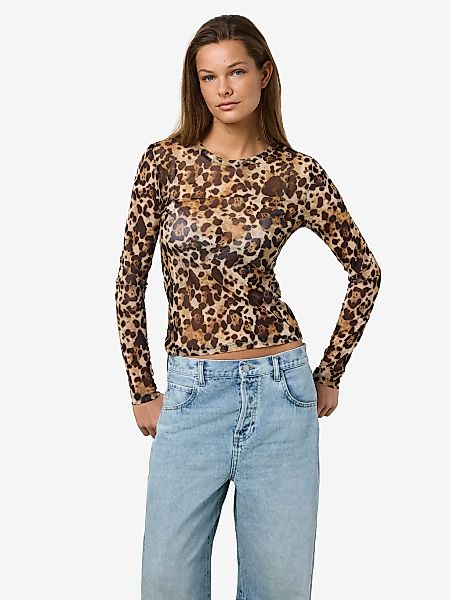 Noisy may Netzshirt "NMJUDITH L/S MESH TOP BG NOOS" transparent günstig online kaufen