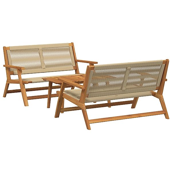 vidaXL Gartenstühle mit Tisch 3 Teile Beige Massivholz Akazie 3214455 günstig online kaufen