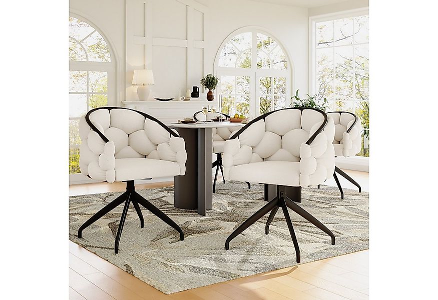 Flieks Esszimmerstuhl 360° drehbar (Set, 4 St), 4er Set Polsterstühle mit A günstig online kaufen