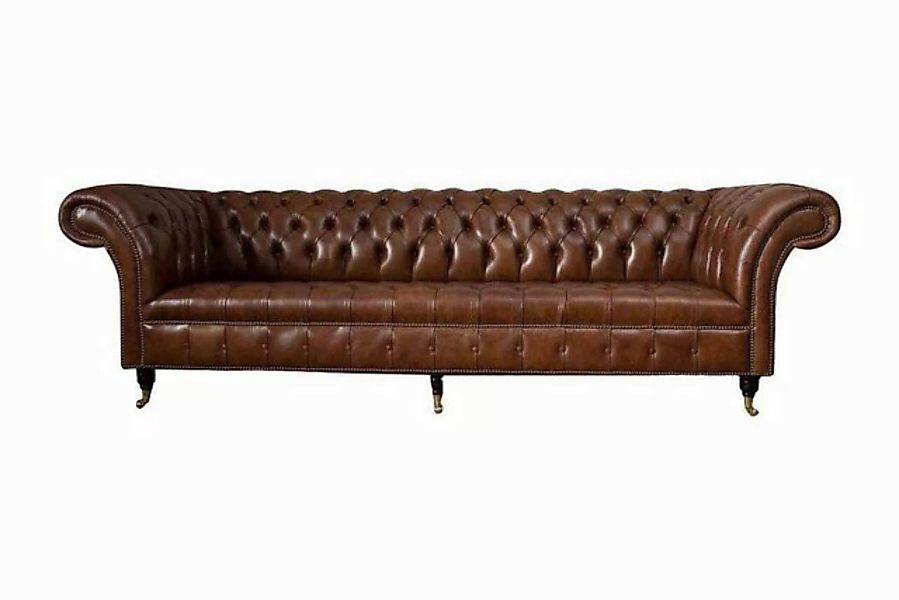 JVmoebel 4-Sitzer Ledersofa Chesterfield 4 Sitzer Polster Luxus 100% Leder günstig online kaufen