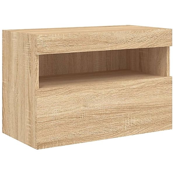 vidaXL TV-Wand TV-Wandschrank mit LED-Leuchten Sonoma-Eiche günstig online kaufen