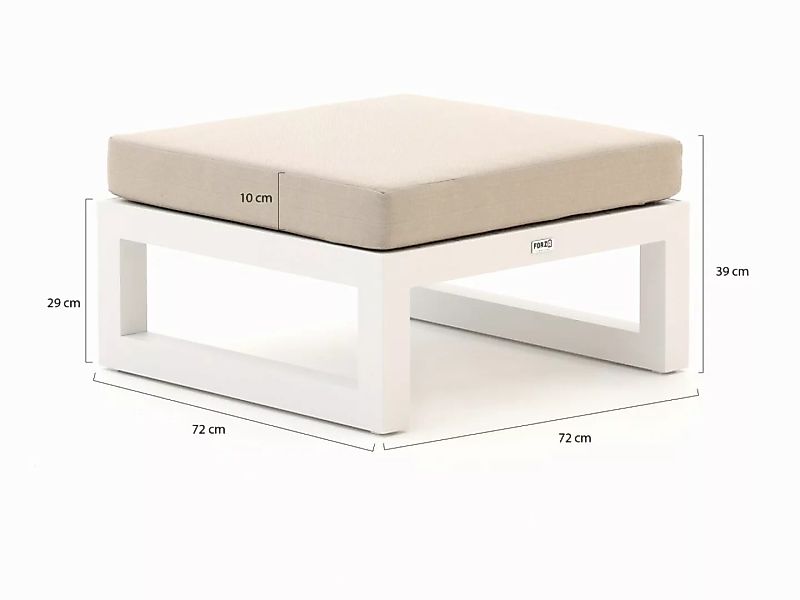 Forza Calleo Lounge Gartenhocker 72x72x29 cm günstig online kaufen