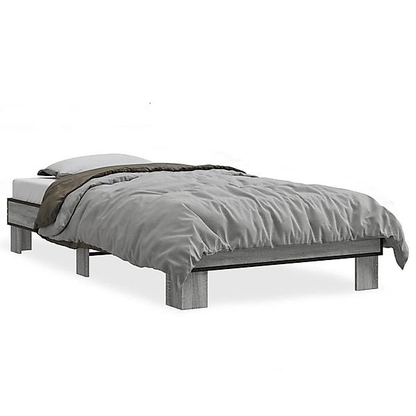 vidaXL Bett Bettgestell Grau Sonoma 90x190 günstig online kaufen