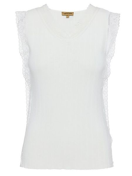 Sarah Kern Spitzentop Stricktop Figurbetont mit günstig online kaufen